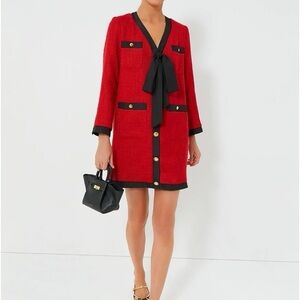 Tuckernut Red Coco Tweed Bow Dress